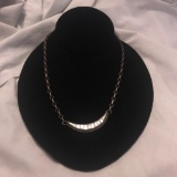 Silver-Tone Necklace w/ Mother of Pearl