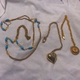 Lot of 3 Gold-Tone Necklaces