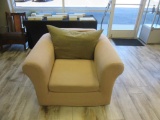 Pink Fabric Armchair w/ Green Cushion 46
