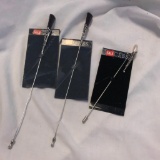 Lot of 3 Similar Long Pin Brooches