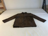 ANDY JOHNS Women's Brown Suede Washable Jacket L