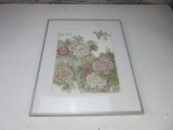 Framed Japanese Print of Birds and Flowers 20