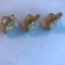 Lot of 3 Identical 18KT G.E. Rings with Cubic Zirconia Center Gems