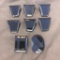 Lot of 8 Similar Clear Plastic Gem Clips