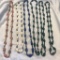 Lot of 6 Similar Colorful Stone Beaded Necklaces