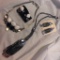 Lot of 2 Misc. Black and Silver Toned Necklace and Earring Sets
