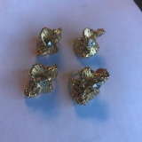 Lot of 4 Similar 18KT G.E. Rings with Cubic Zirconia Center Gems