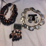 Lot of 2 Necklace and Earring Sets