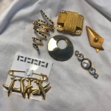 Lot of 6 Misc. Gold-Tone Brooches