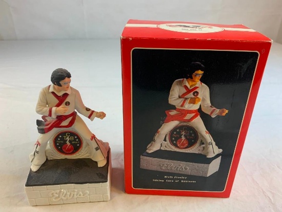1983 McCormick ELVIS PRESLEY Taking Care Of Business Musical Decanter 7"