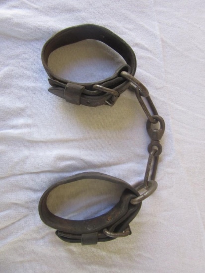 Pair of Vintage Leather/Iron Horse Hobblers