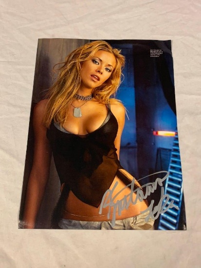 KRISTANNA LOKEN Model and Actress AUTOGRAPH Magazine Page.......The real Deal and was signed in pers
