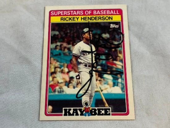 RICKEY HENDERSON Yankees AUTOGRAPH Baseball Card