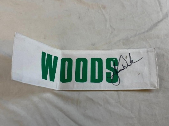 Tiger Woods AUTOGRAPH Golf Caddie Name Plate