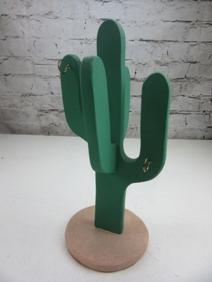 Vintage Cactus Design Jewelry Holder 16.5" Tall