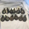 Lot of 6 Identical Pairs of Large Wooden Pierced Earrings