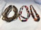 Lot of 3 Wooden Bead Necklaces
