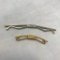 Lot of 2 Silver and Gold Tone Double Sided Clips