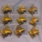 Lot of 9 Identical Gold-Toned Piano Brooches