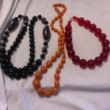 Lot of 3 Misc. Statement Beaded Necklaces