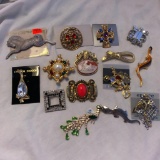 Lot of 16 Misc. Brooches