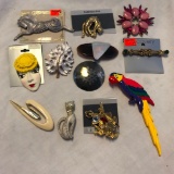 Lot of 11 Misc. Brooches