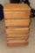 5 drawer oak chest