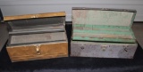 Lot of 2 tool boxes with tray