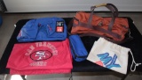 Lot of 5 unused duffel and sports bags
