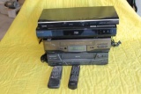 Electronic Equipment, Magnavox VHS player, Toshiba DVD player, Sony Blue Ray player
