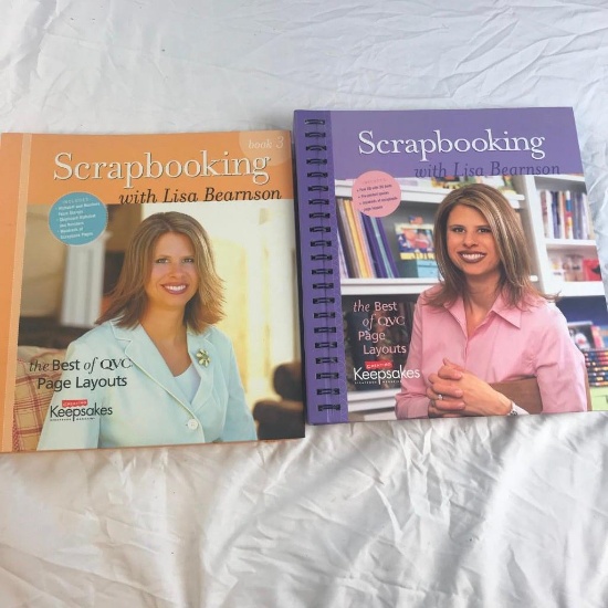 Set of 2 "Scrapbooking with Lisa Bearnson" Books from "Keepsakes Magazine" (w/ 1 instructional DVD)