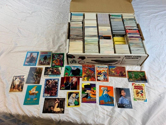 3200 count box full of NON SPORT Trading Cards Walt Disney, Batman, Heroes, Marvel, T2 and others