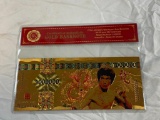 BRUCE LEE 24K GOLD Plated Foil Novelty 1,000,000 Bill Gold Banknote