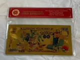 POKEMON Bulbasaur 24K GOLD Plated Foil Novelty $100,000 Bill Gold Banknote