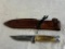 Vintage Case Fixed Blade Knife with Bone Handle and Sheath