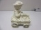 Vintage Figurine of a Girl with cats on a cart