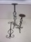 Set of Metal Candle Holders and Wall Hanging