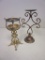 Pair of Gold Painted Candle Holders