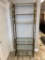 wrought iron Gold Painted 5 Shelves with Glass Shelving Unit