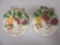 Pair of Painted Ceramic Fruit Plates