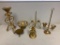 Lot of 6 Metal Candle Holders Painted Gold