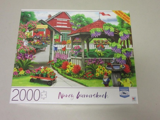 GAZEBO GARDEN SHOP By Nancy Wernersbach 2000 Piece Puzzle 32"x24"