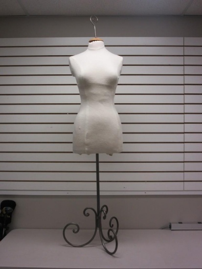 61.5" Tall White Mannequin w/ Metal Stand