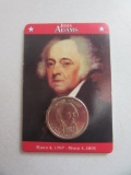John Adams Presidential Dollar w/ Card