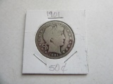 1901 .90 Silver Barber Half Dollar