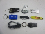 Lot of 8 Miniature Keychain Pocket Knives/Clippers