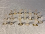 Lot of 19  Vintage mother of pearl Place Card Holders
