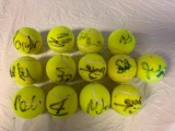 Lot of 13 AUTOGRAPH Tennis Balls Signatures unknown