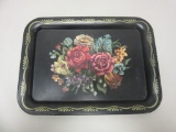 Vintage Floral Tin Tray