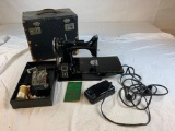 1952 Singer FEATHERWEIGHT Sewing Machine 221-1 with Case and Extras